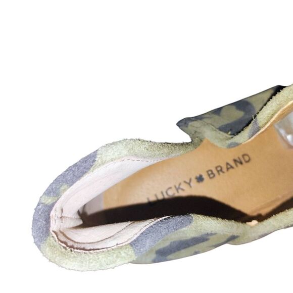 Lucky Brand Green and Brown Ankle Booties with Artistic Design - Picture 4 of 8